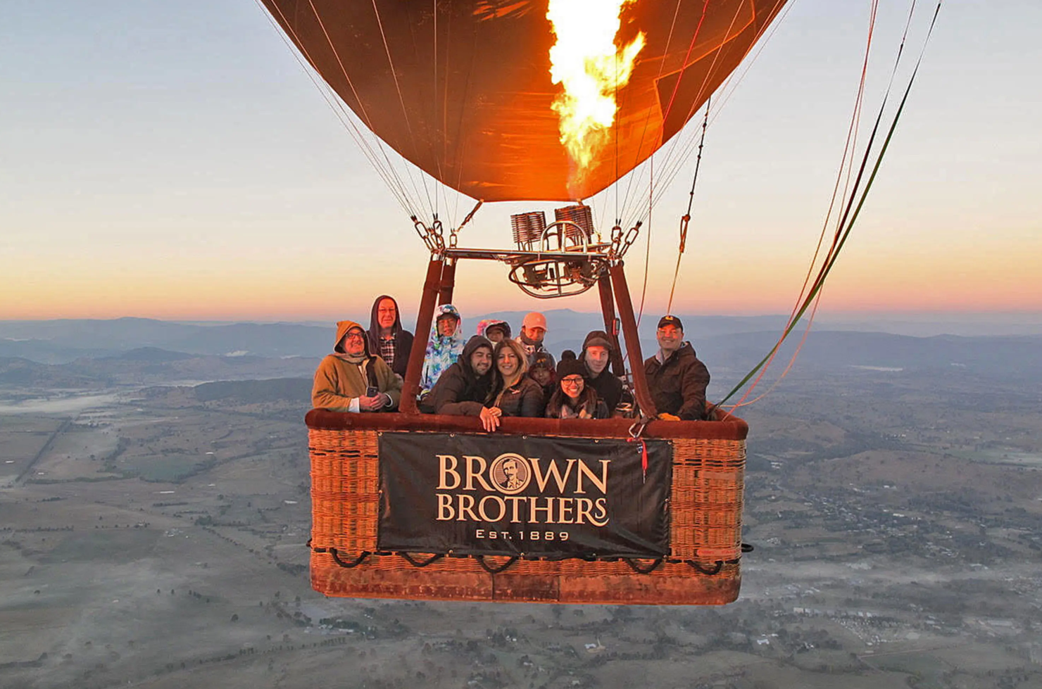 Hot Air Balloon Flight at Sunrise, King Valley Adrenaline
